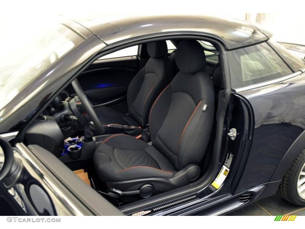 John Cooper Works Black Checkered Cloth Interior 2013 Mini Cooper S Coupe Photo #70230319