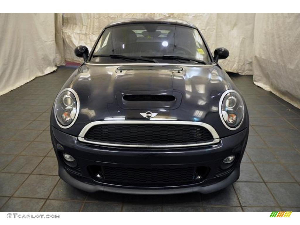 2013 Cooper S Coupe - Reef Blue Metallic / John Cooper Works Black Checkered Cloth photo #21