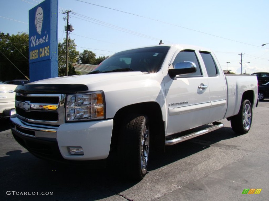 2009 Silverado 1500 LT Extended Cab - Summit White / Ebony photo #24