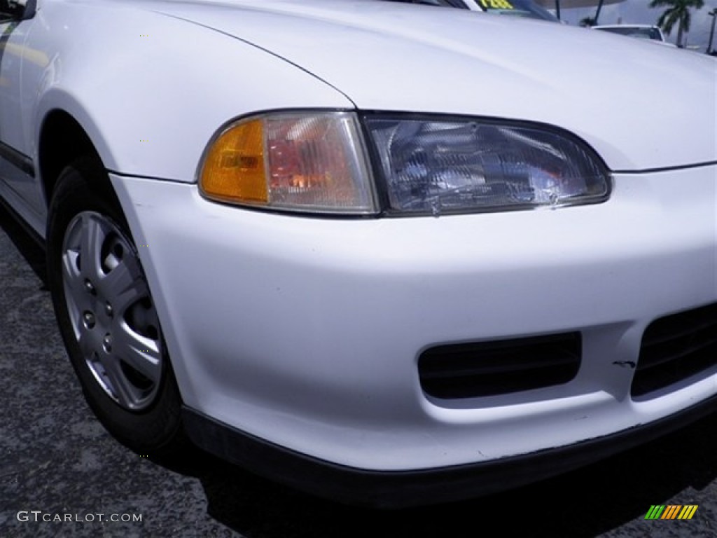1993 Civic DX Coupe - Frost White / Beige photo #2