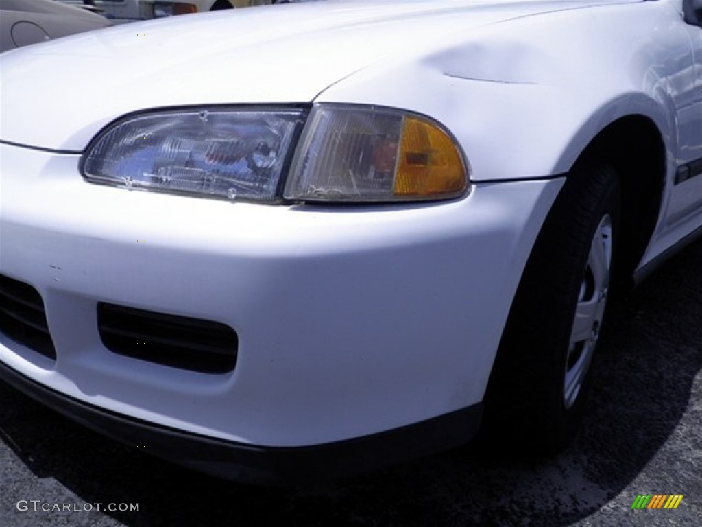 1993 Civic DX Coupe - Frost White / Beige photo #5