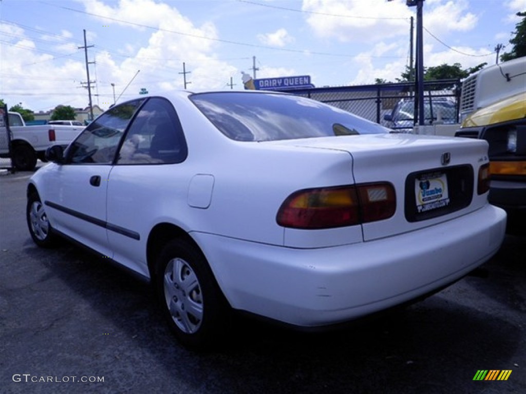 1993 Civic DX Coupe - Frost White / Beige photo #8