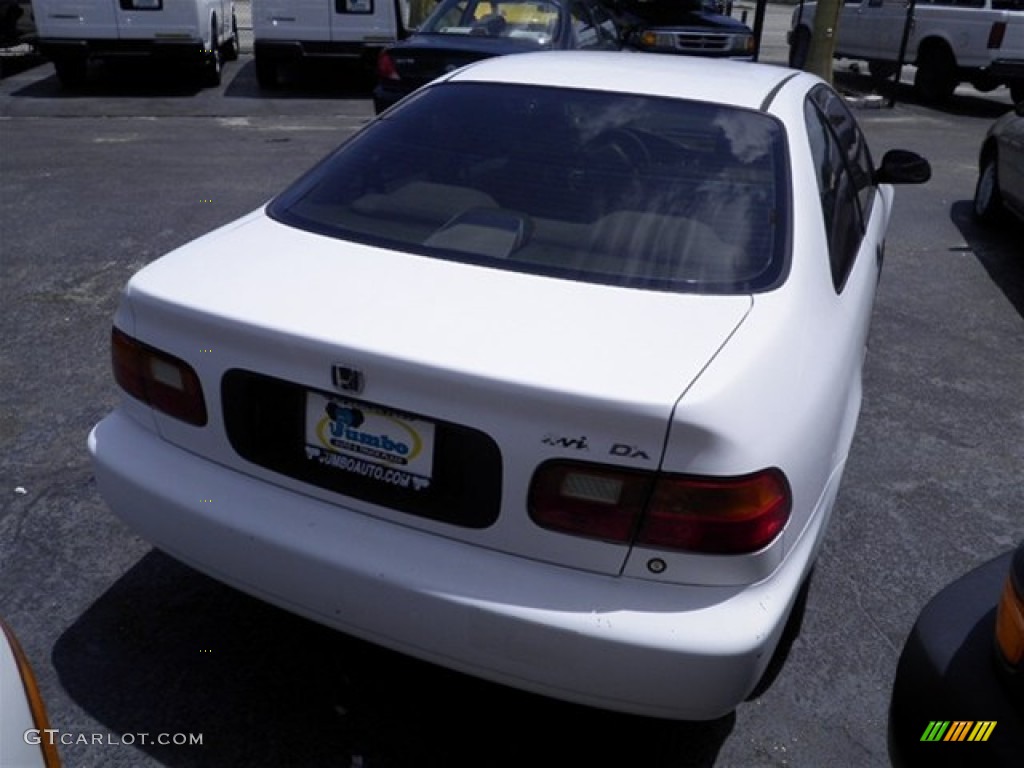1993 Civic DX Coupe - Frost White / Beige photo #11