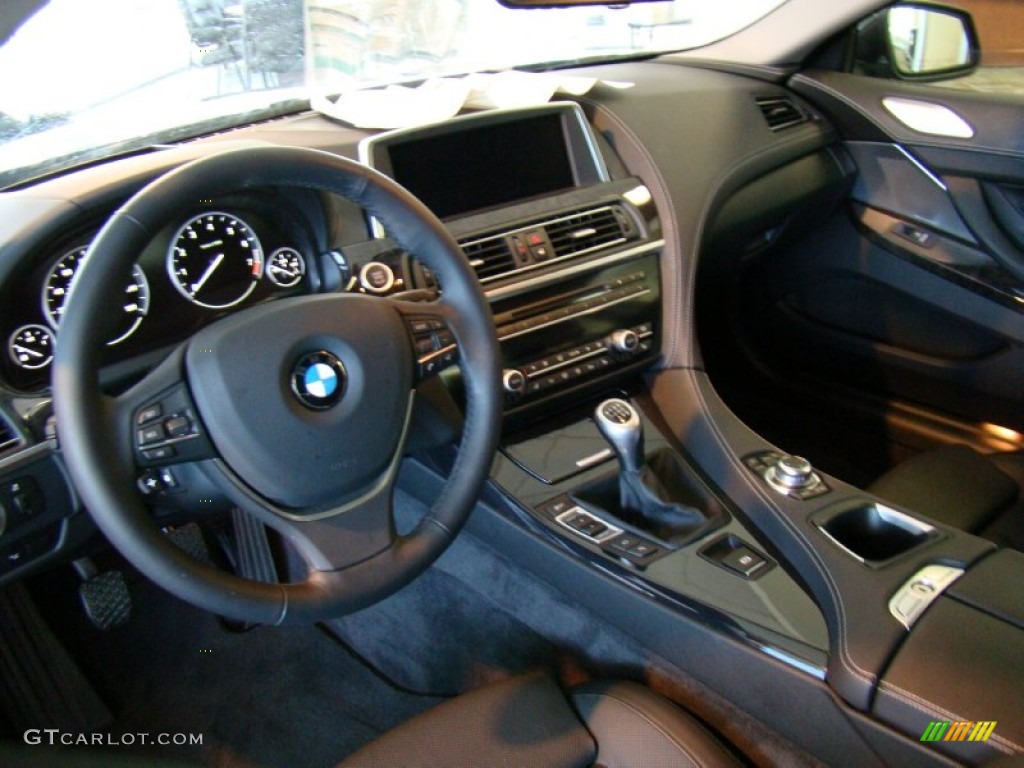 Black Nappa Leather Interior 2012 BMW 6 Series 650i Coupe Photo #70231687