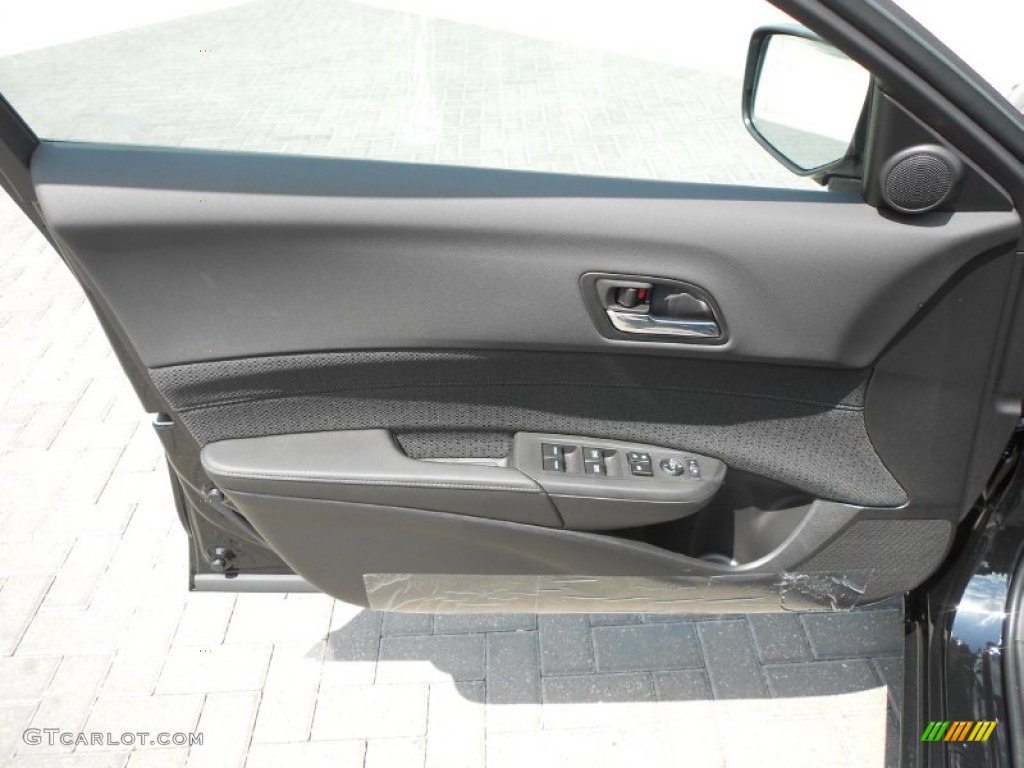 2013 Acura ILX 1.5L Hybrid Ebony Door Panel Photo #70234360
