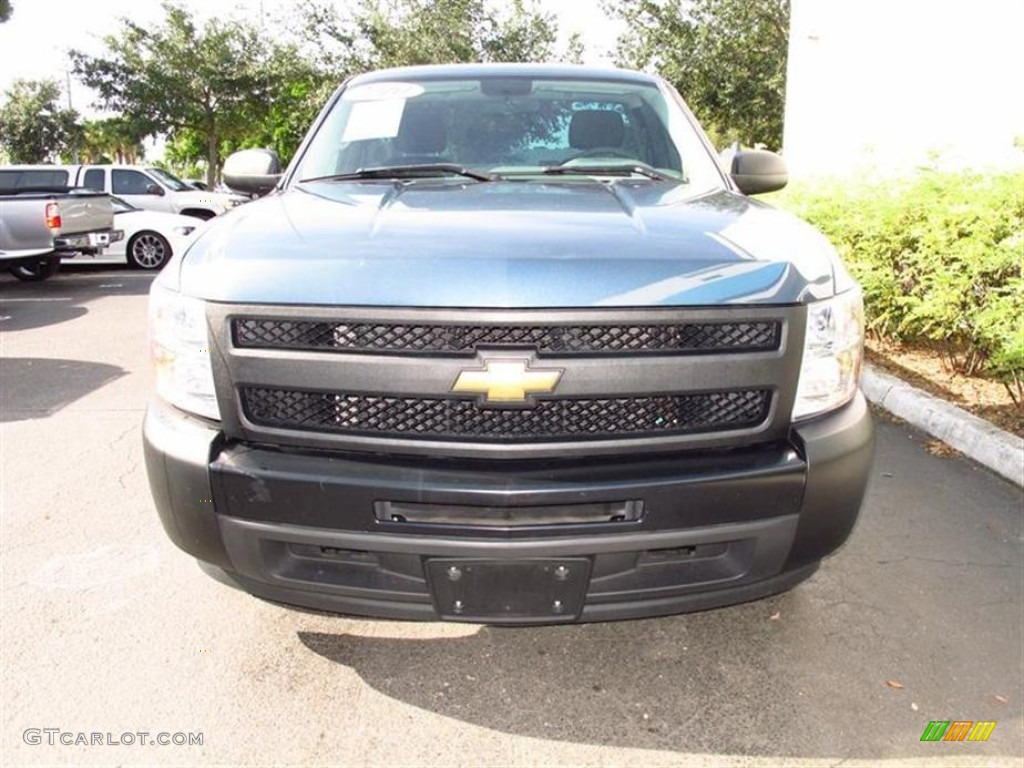 2010 Silverado 1500 Regular Cab - Blue Granite Metallic / Dark Titanium photo #8