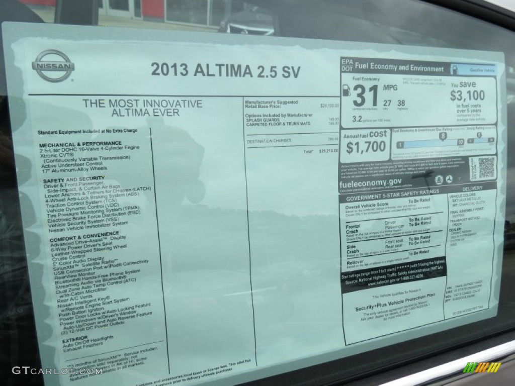 2013 Altima 2.5 SV - Java Metallic / Charcoal photo #11