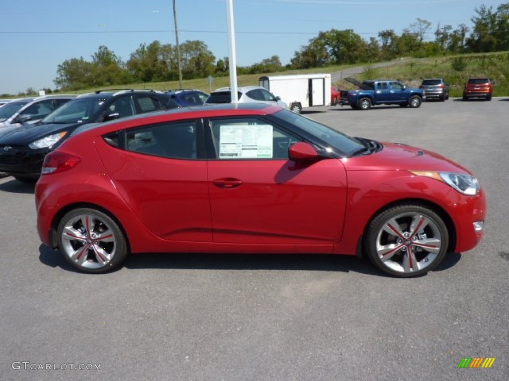 Boston Red 2013 Hyundai Veloster Standard Veloster Model Exterior Photo #70236973