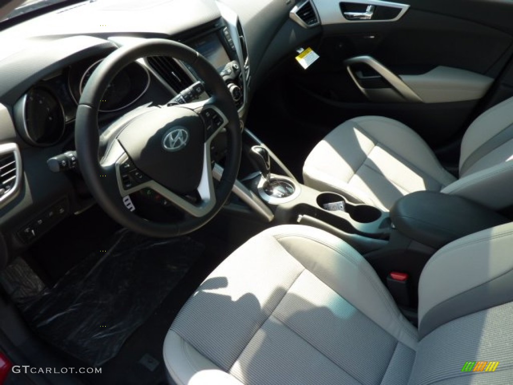 Gray Interior 2013 Hyundai Veloster Standard Veloster Model Photo #70237084