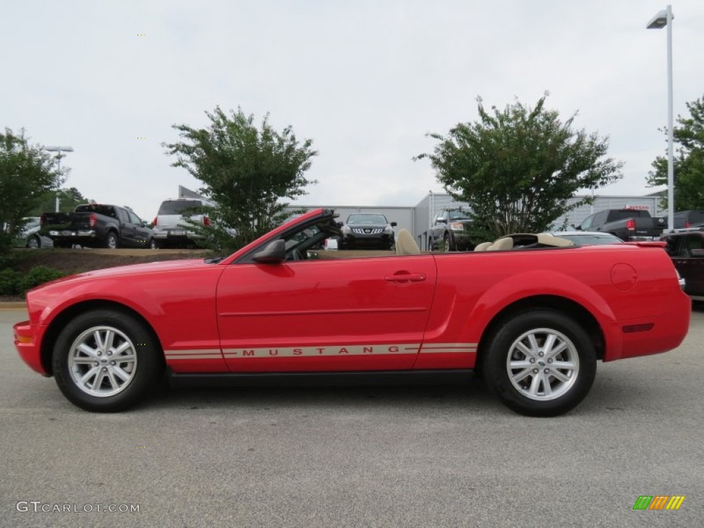 Torch Red 2008 Ford Mustang V6 Deluxe Convertible Exterior Photo #70237693