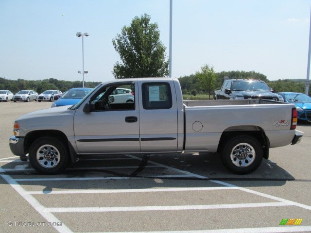 2005 Sierra 1500 Extended Cab 4x4 - Silver Birch Metallic / Dark Pewter photo #6