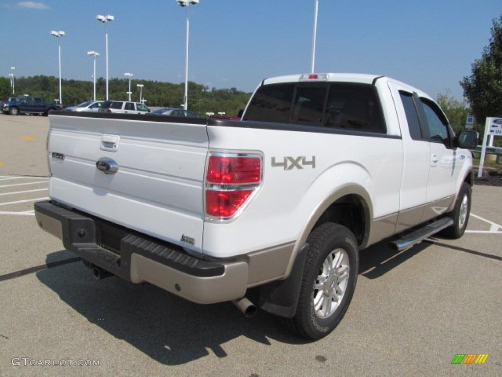 2010 F150 Lariat SuperCab 4x4 - Oxford White / Tan photo #10