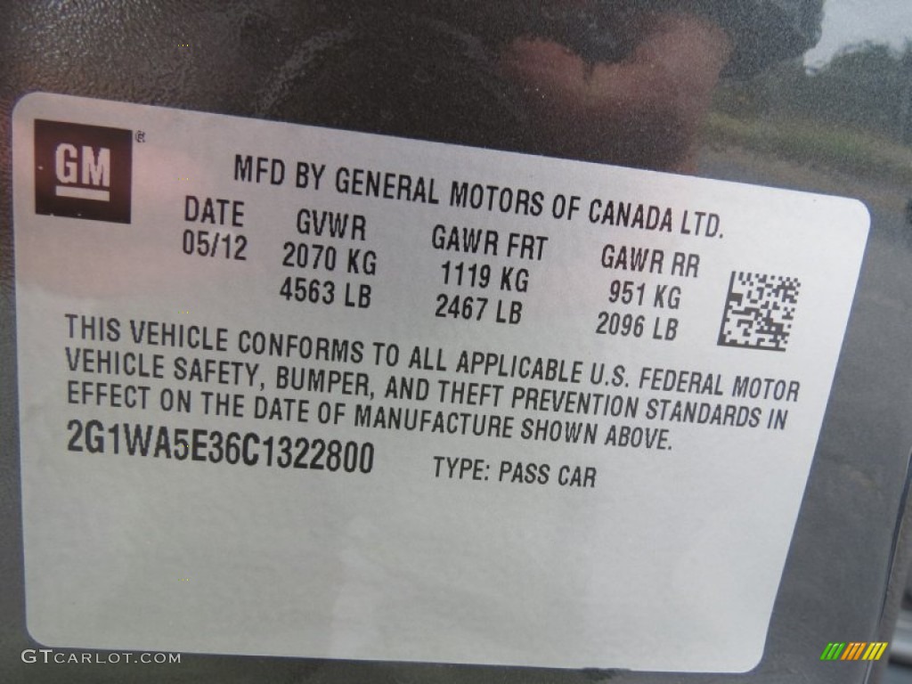 2012 Impala LS - Ashen Gray Metallic / Ebony photo #19