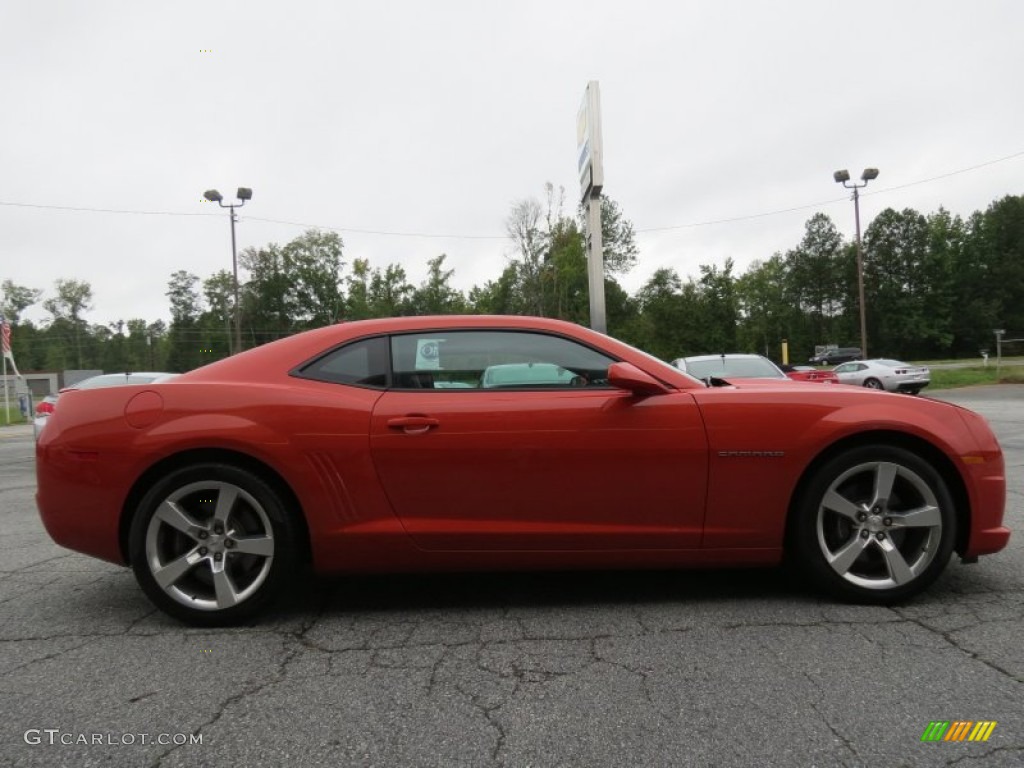 2012 Camaro SS/RS Coupe - Inferno Orange Metallic / Black photo #8