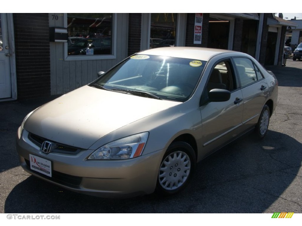 2003 Accord DX Sedan - Desert Mist Metallic / Ivory photo #1