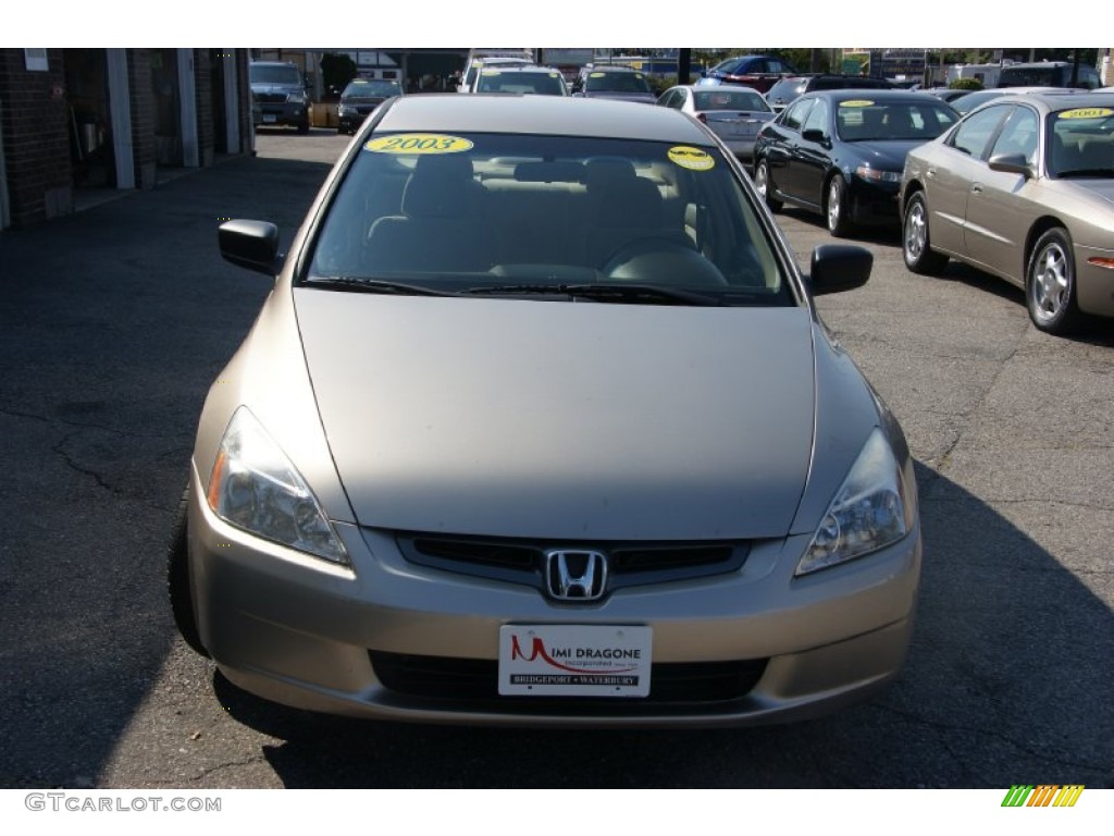 2003 Accord DX Sedan - Desert Mist Metallic / Ivory photo #2