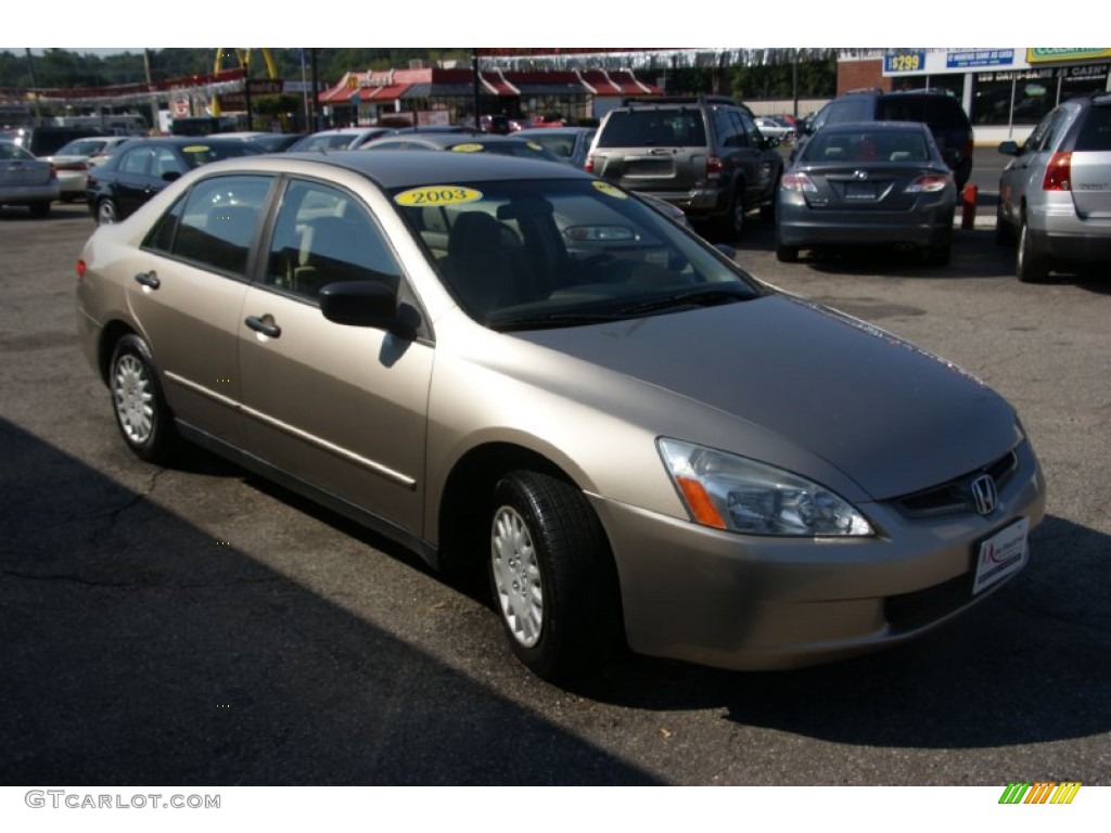 2003 Accord DX Sedan - Desert Mist Metallic / Ivory photo #3
