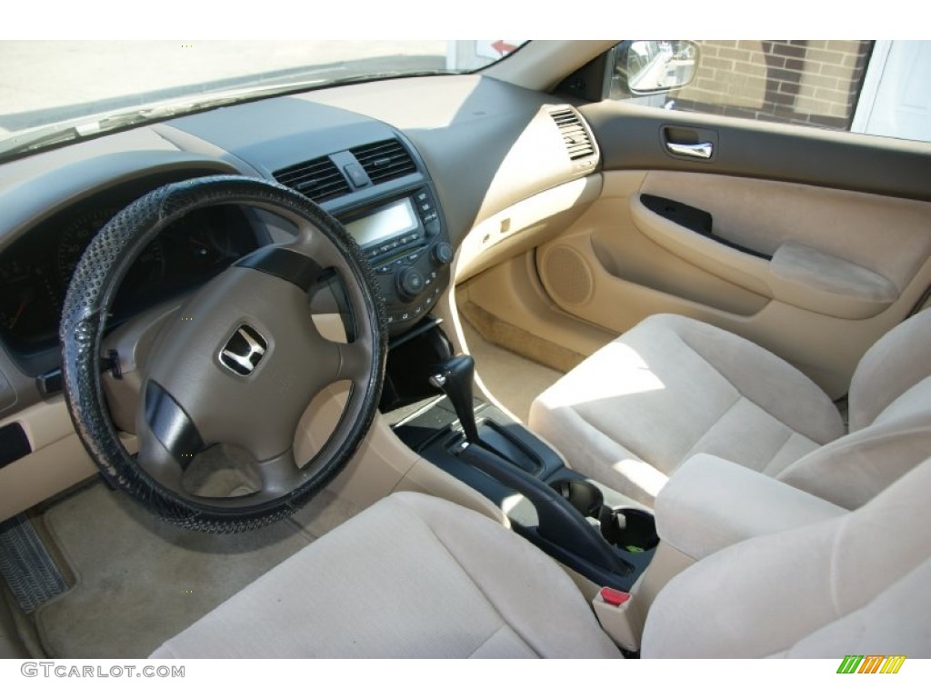 2003 Accord DX Sedan - Desert Mist Metallic / Ivory photo #10