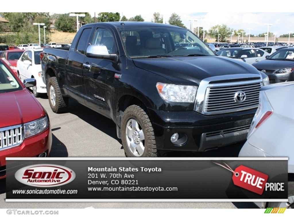 2010 Tundra Limited Double Cab 4x4 - Black / Sand Beige photo #1