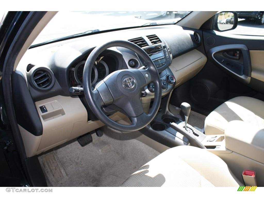 2010 RAV4 I4 4WD - Black Forest Pearl / Sand Beige photo #5