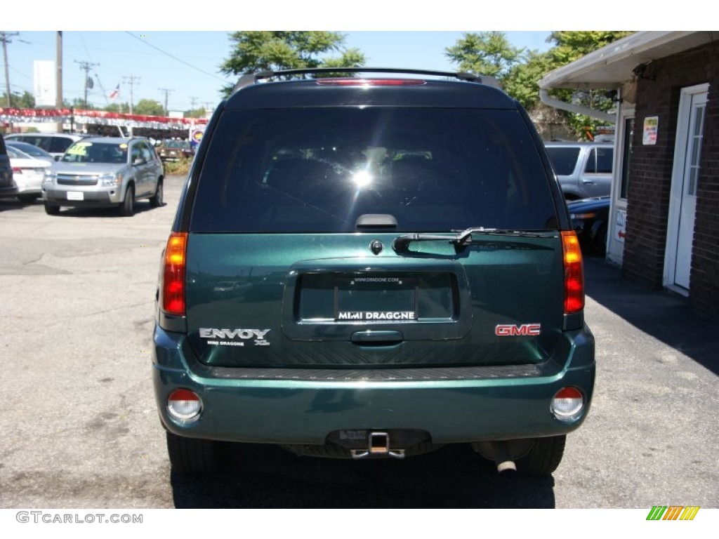 2005 Envoy XL SLT 4x4 - Emerald Jewel Green Metallic / Light Gray photo #5