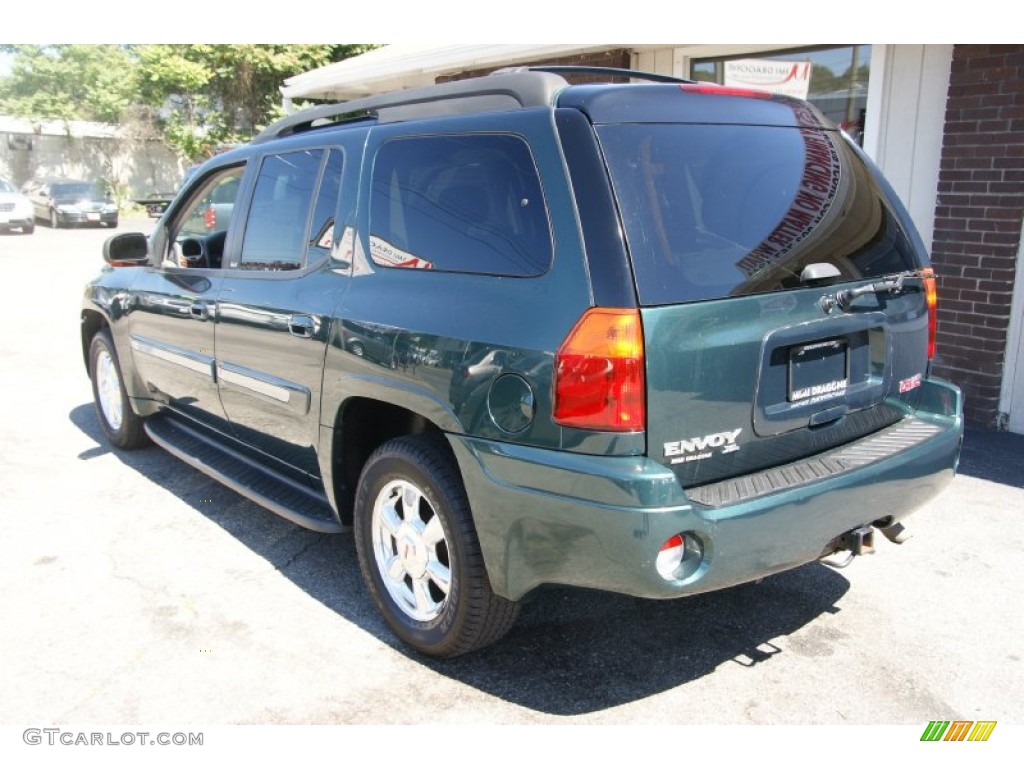 2005 Envoy XL SLT 4x4 - Emerald Jewel Green Metallic / Light Gray photo #6