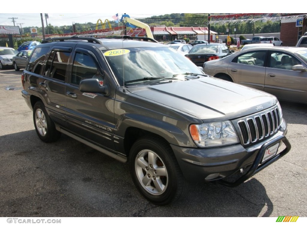 2003 Grand Cherokee Overland 4x4 - Graphite Metallic / Dark Slate Gray/Light Slate Gray photo #3
