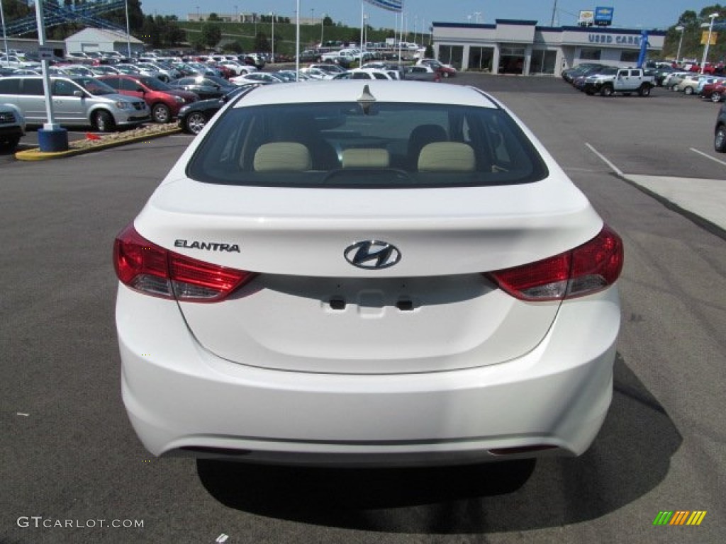 2013 Elantra GLS - Shimmering White / Beige photo #4