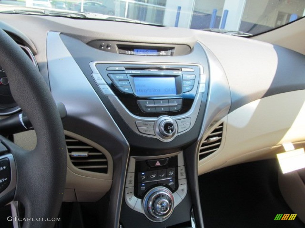 2013 Elantra GLS - Shimmering White / Beige photo #8