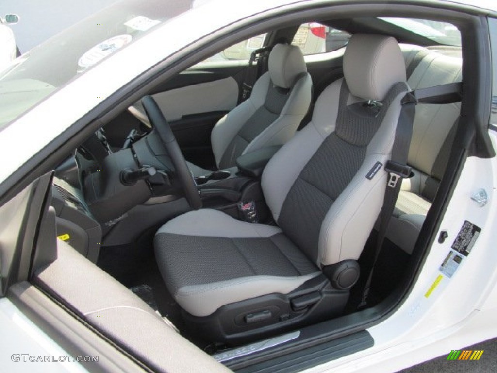 2013 Genesis Coupe 2.0T Premium - Monaco White / Gray Leather/Gray Cloth photo #5