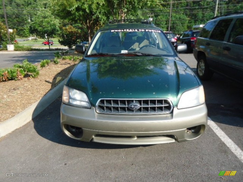 2003 Outback Wagon - Timberline Green Pearl / Beige photo #2