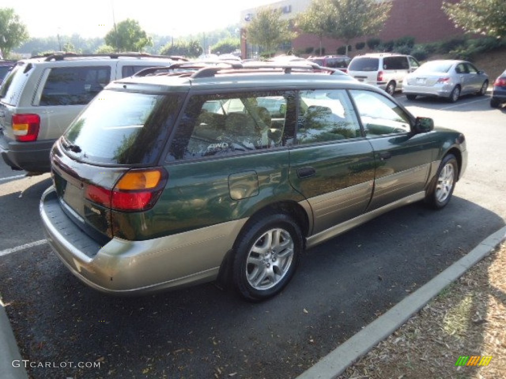 2003 Outback Wagon - Timberline Green Pearl / Beige photo #6