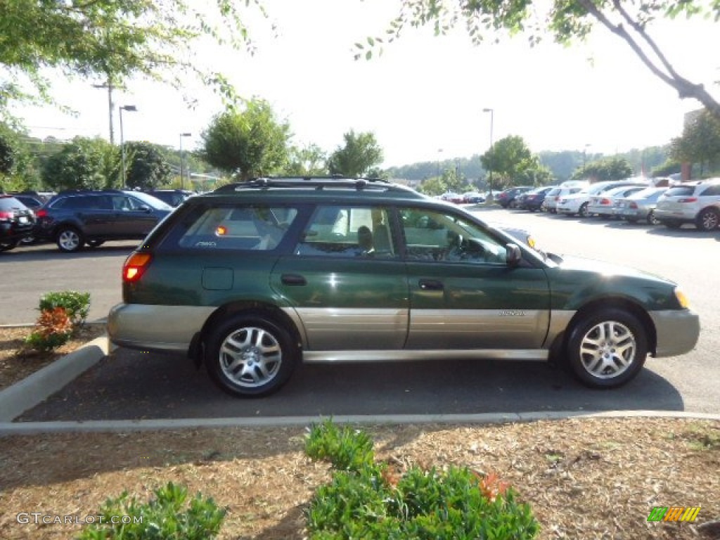 2003 Outback Wagon - Timberline Green Pearl / Beige photo #7