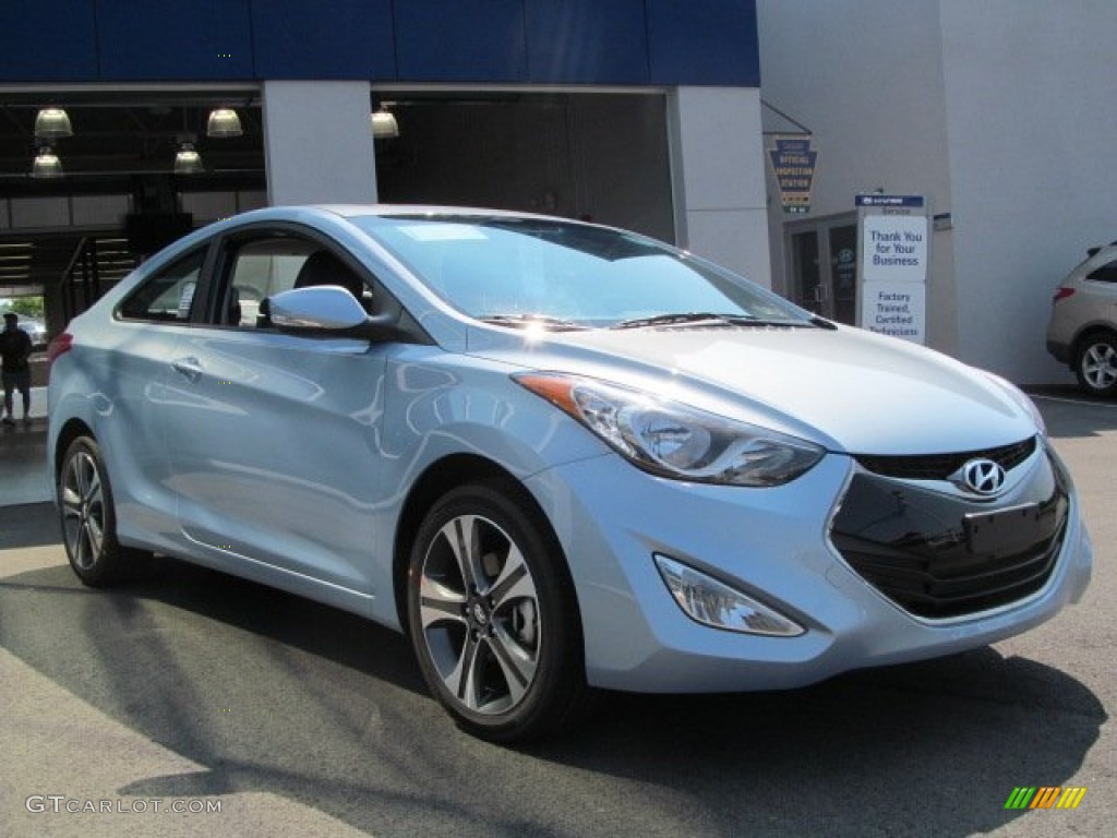 2013 Elantra Coupe SE - Blue Sky Metallic / Black photo #4