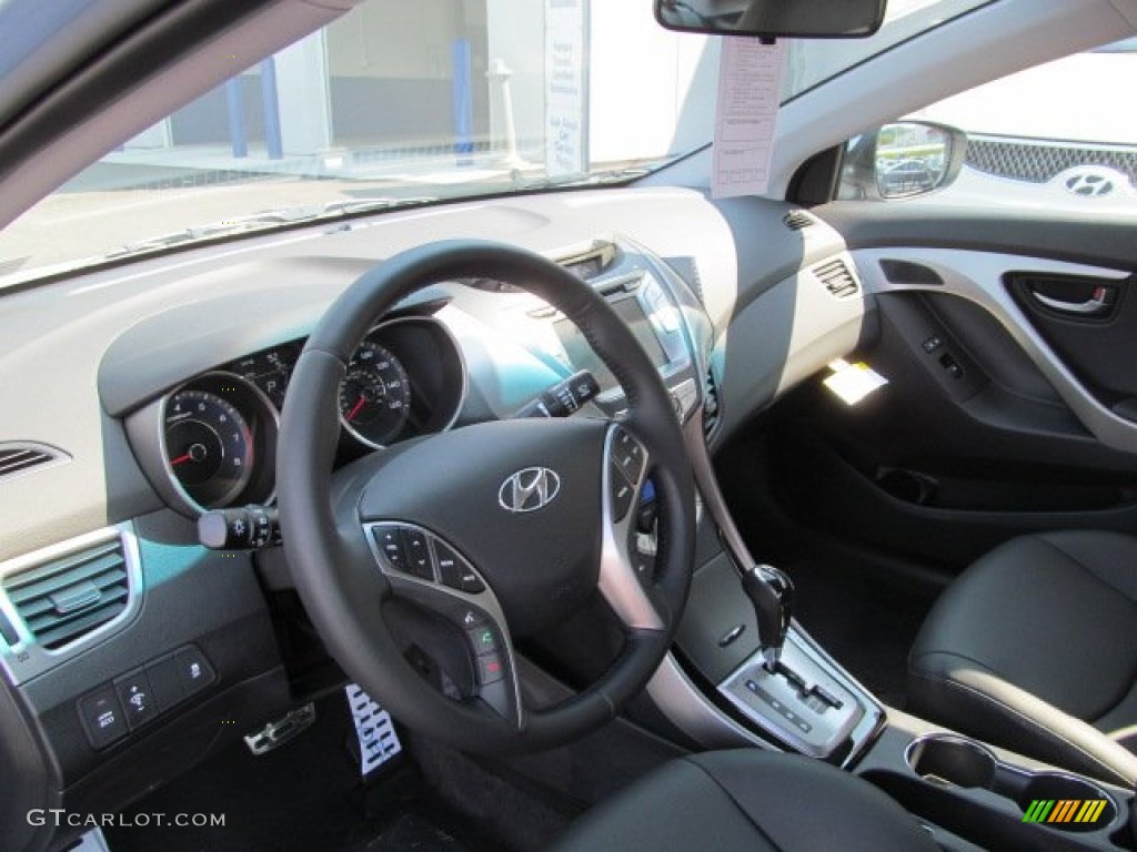 2013 Elantra Coupe SE - Blue Sky Metallic / Black photo #7