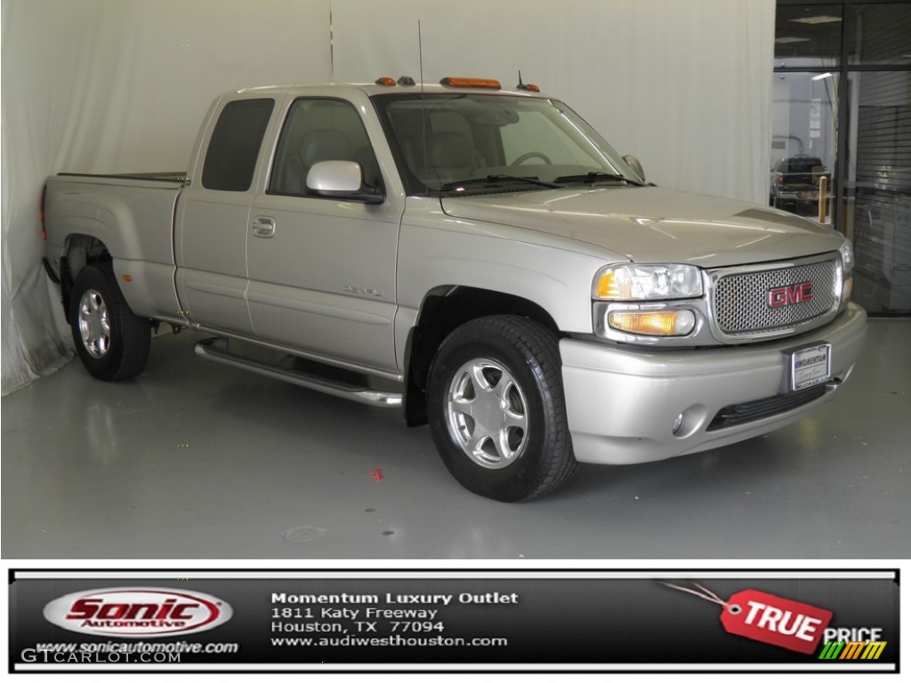 2004 Sierra 1500 Denali Extended Cab AWD - Silver Birch Metallic / Sandstone photo #1