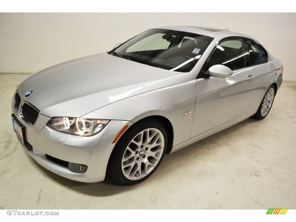 2009 3 Series 328i Coupe - Titanium Silver Metallic / Black photo #7