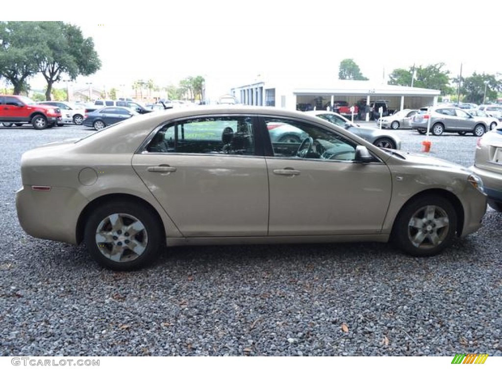 2008 Malibu LS Sedan - Sandstone Metallic / Cocoa/Cashmere Beige photo #3