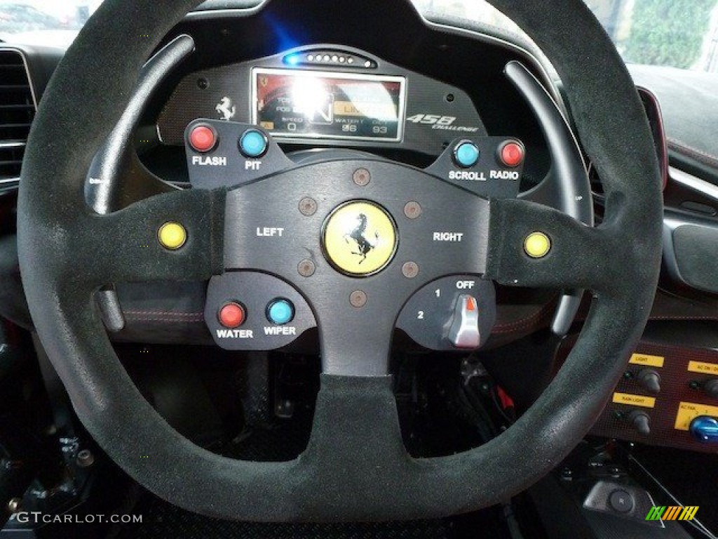 2011 Ferrari 458 Challenge Red/Black Challenge Steering Wheel Photo #70247362