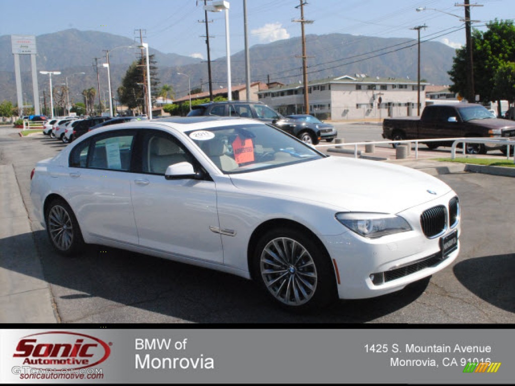 2011 7 Series 750Li Sedan - Mineral White Metallic / Oyster Nappa Leather photo #1