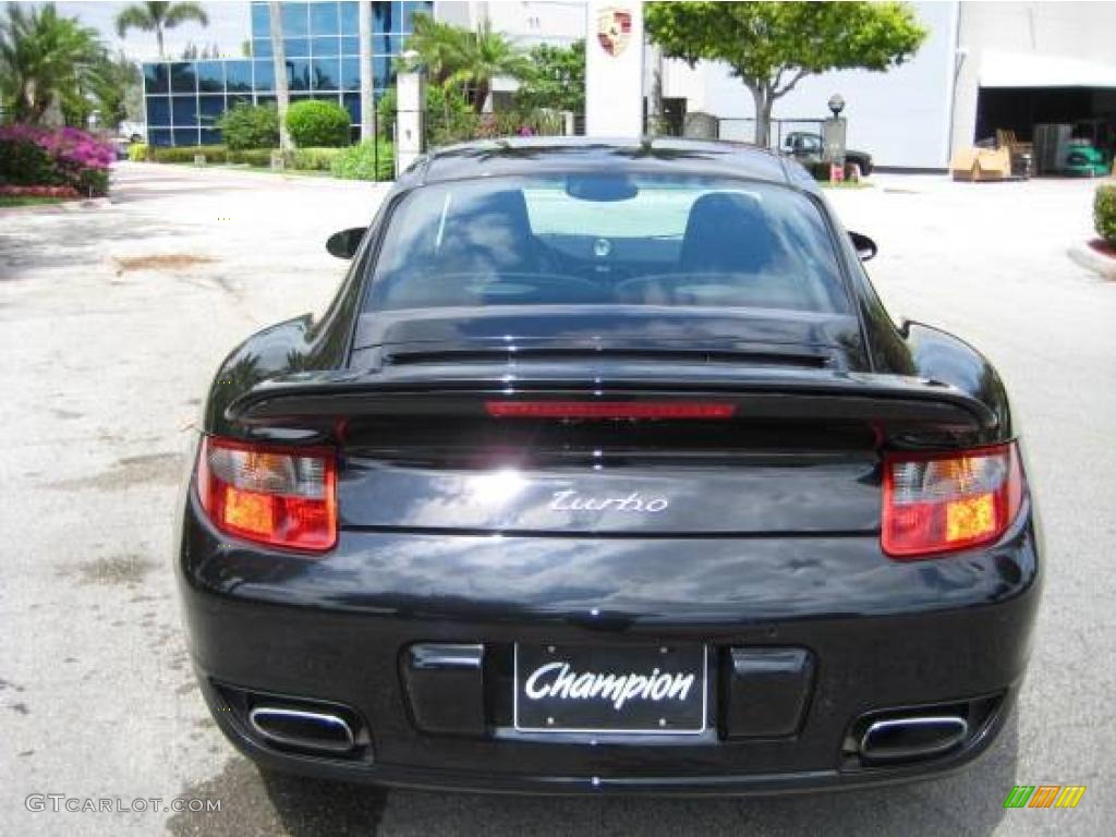 2007 911 Turbo Coupe - Basalt Black Metallic / Black photo #4