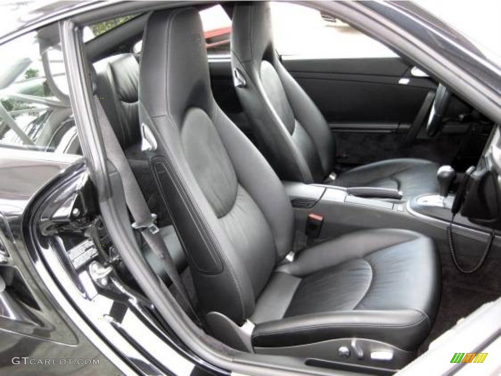 2007 911 Turbo Coupe - Basalt Black Metallic / Black photo #9