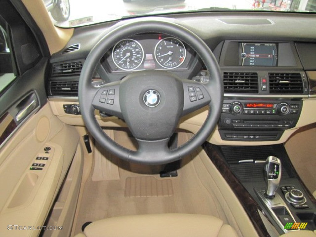 2011 BMW X5 xDrive 35i Sand Beige Dashboard Photo #70252252