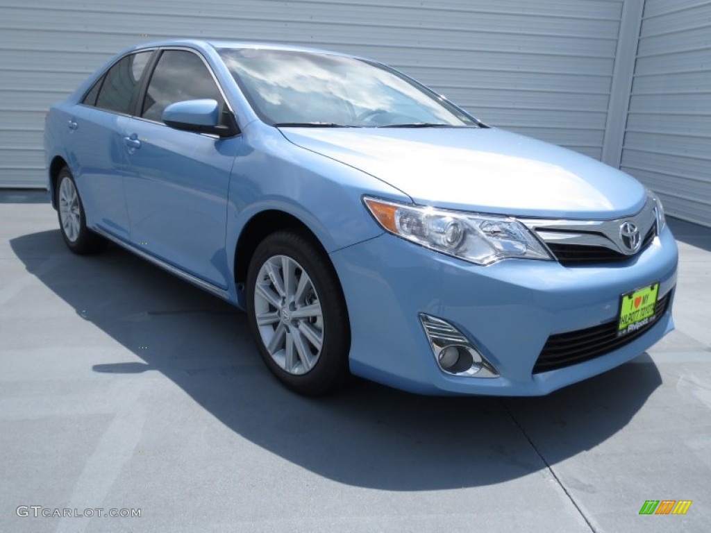 2012 Camry XLE - Clearwater Blue Metallic / Ash photo #1