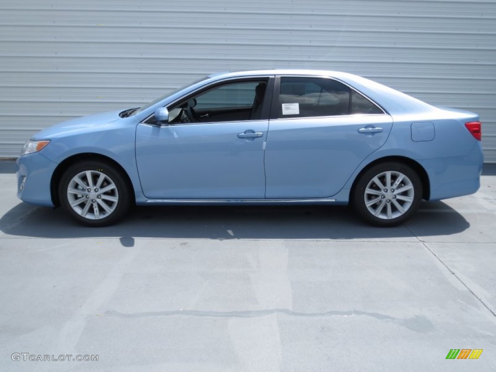 2012 Camry XLE - Clearwater Blue Metallic / Ash photo #5