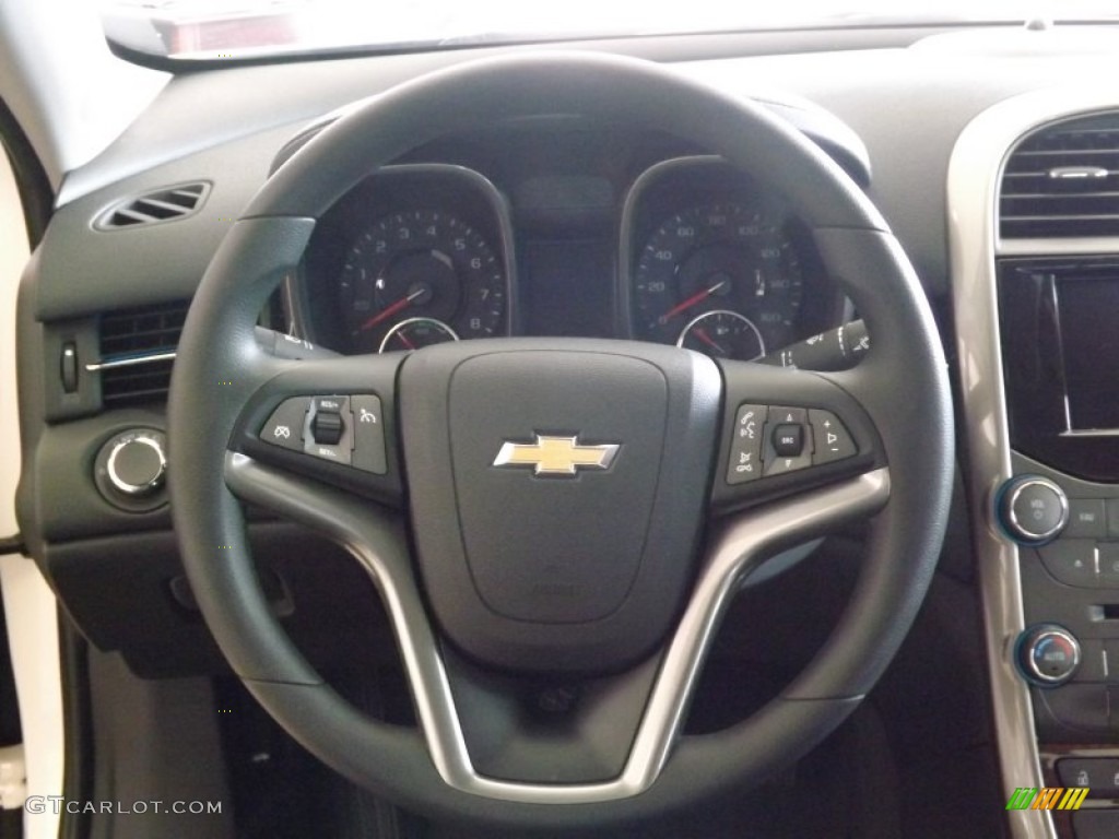 2013 Chevrolet Malibu ECO Jet Black Steering Wheel Photo #70253944