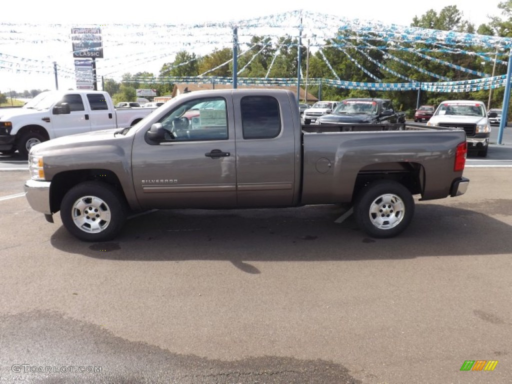 2013 Silverado 1500 LT Extended Cab - Mocha Steel Metallic / Ebony photo #2