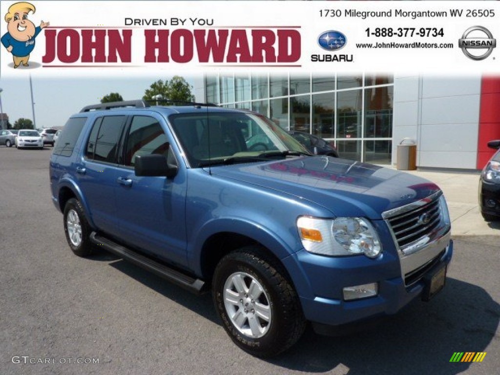 2009 Explorer XLT 4x4 - Sport Blue Metallic / Camel photo #1