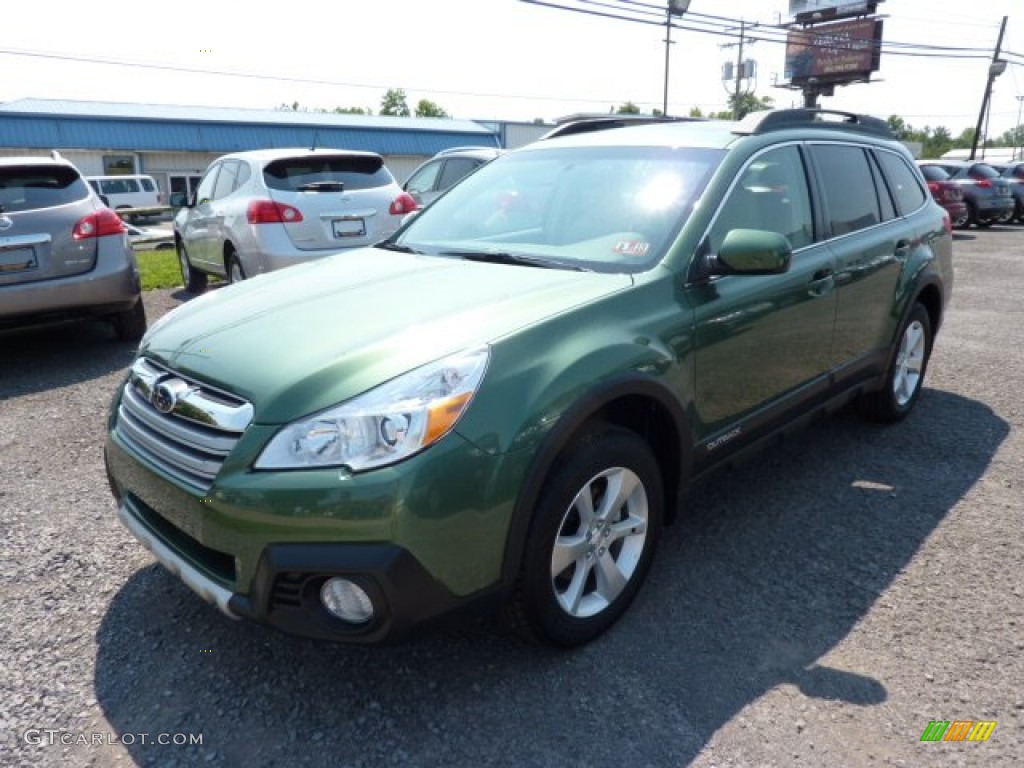 2013 Outback 2.5i Limited - Cypress Green Pearl / Warm Ivory Leather photo #3