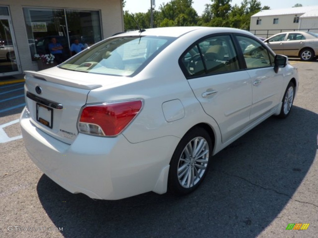 2012 Impreza 2.0i Limited 4 Door - Satin White Pearl / Ivory photo #7